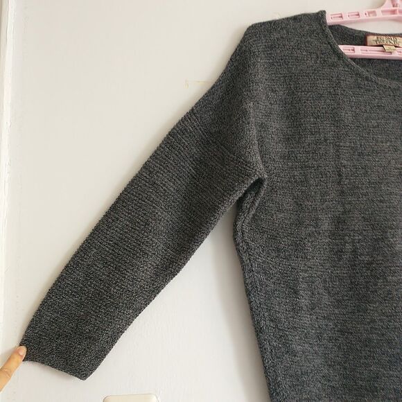 Beyond Threads Sweater Pullover Womens M Gray Alpaca Wool Lagenlook Relaxed Fit - Picture 4 of 10